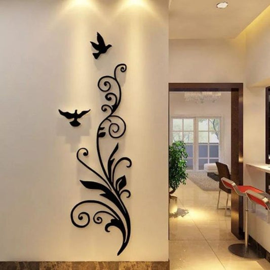 Creative Happiness Bird Living Unique Design Wooden Wall Art Laser Cutting I Wall Art I Wall Art Frame I Wall Arts I Leaves For Wall Decoration I Wall Art Hangings I Wall Art For Room I Wall Art For Bedroom